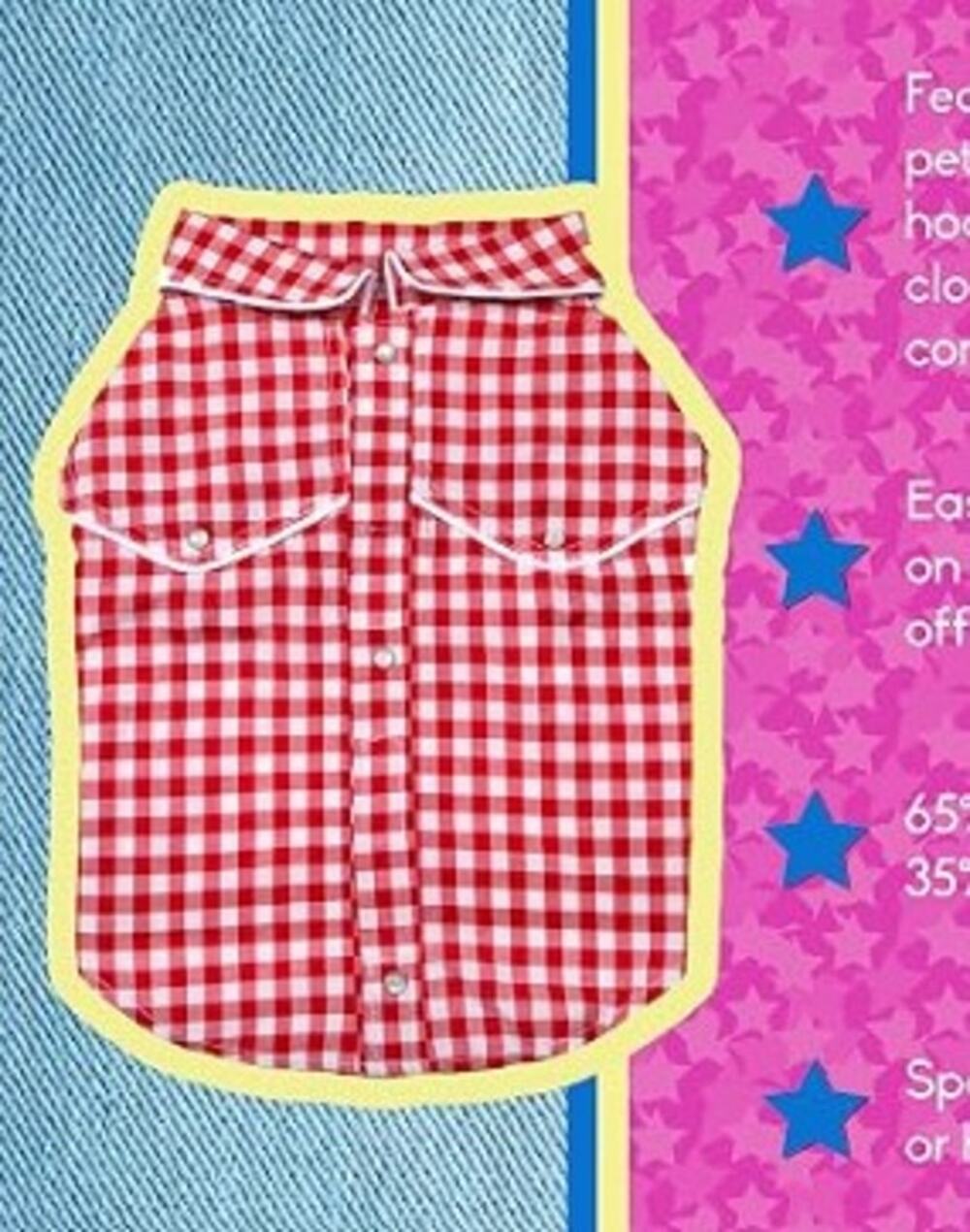 NEW Doggy Parton red and white gingham dog apparel Dog Pet Costume size L